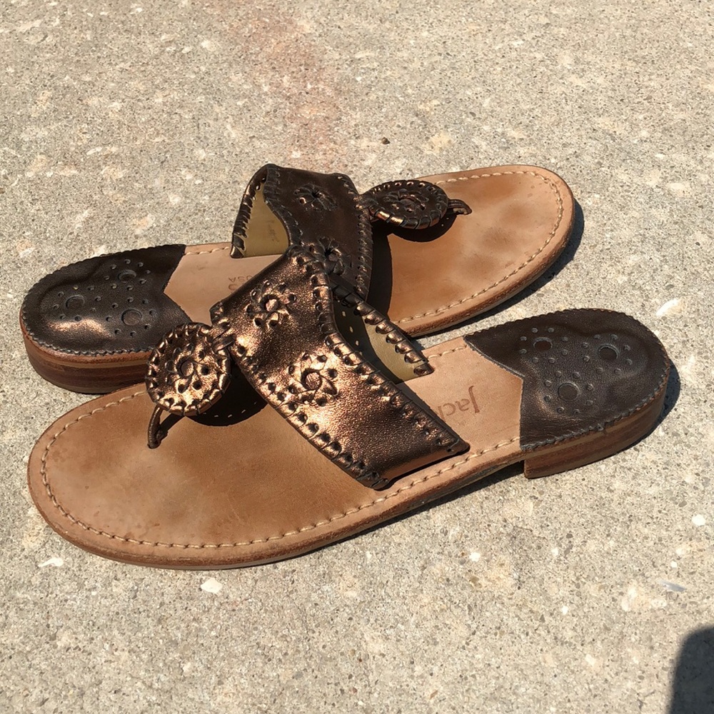 Jack Rogers Sandals * Metallic Bronze * Size 8